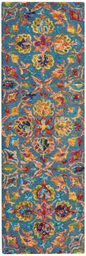 Nourison Vivid Blue Runner 6 to 9 ft Wool Carpet 115460
