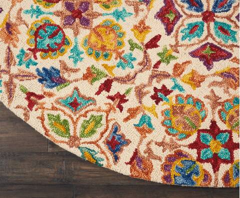 Nourison Vivid Multicolor Round 80 X 80 Area Rug 805-115462 Image 1