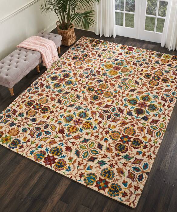 Nourison Vivid Beige 80 X 106 Area Rug 805-115465 Image 3