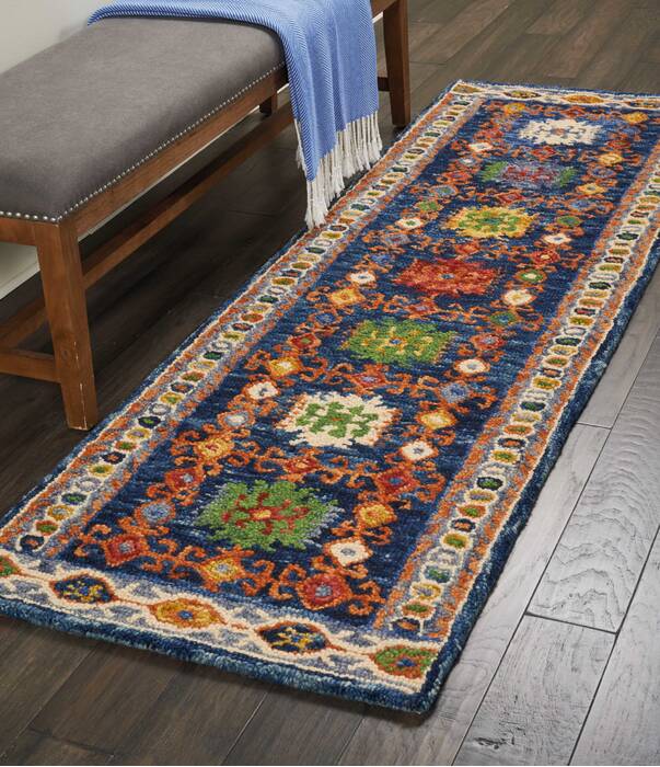 Nourison Vivid Blue Runner 23 X 76 Area Rug 805-115469 Image 3