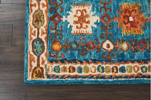 Nourison Vivid Blue Runner 23 X 76 Area Rug 805-115470 Image 1