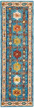 Nourison Vivid Blue Runner 6 to 9 ft Wool Carpet 115470