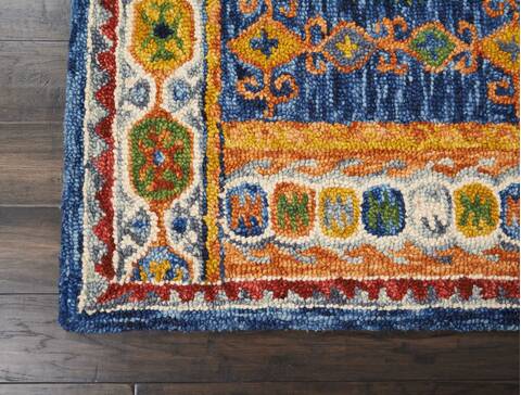 Nourison Vivid Blue 80 X 106 Area Rug 805-115473 Image 1