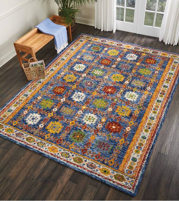 Nourison Vivid Blue 80 X 106 Area Rug 805-115473 Image 3