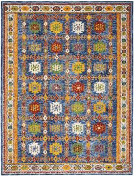 Nourison Vivid Blue Rectangle 8x10 ft Wool Carpet 115473