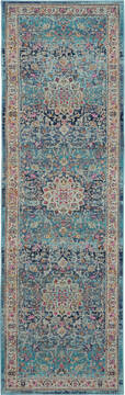 Nourison Vintage Kashan Blue Runner 2'0" X 6'0" Area Rug  805-115477