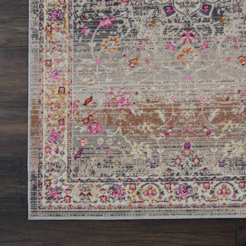 Nourison Vintage Kashan Grey Runner 20 X 60 Area Rug 805-115478 Image 1