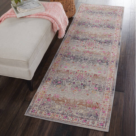 Nourison Vintage Kashan Grey Runner 24 X 80 Area Rug 805-115481 Image 3
