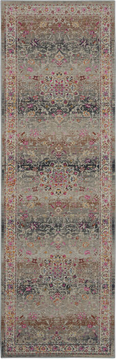 Nourison Vintage Kashan Grey Runner 24 X 80 Area Rug 805-115481 Image 0