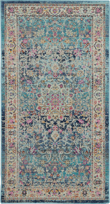 Nourison Vintage Kashan Blue 20 X 40 Area Rug 805-115483 Image 0
