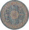 Nourison Vintage Kashan Blue Round 40 X 40 Area Rug  805-115484 Thumb 0