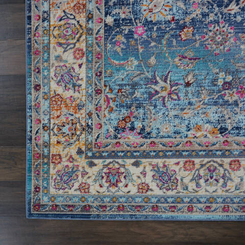 Nourison Vintage Kashan Blue 40 X 60 Area Rug 805-115485 Image 1