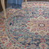 Nourison Vintage Kashan Blue Round 60 X 60 Area Rug 805-115486 Thumb 3