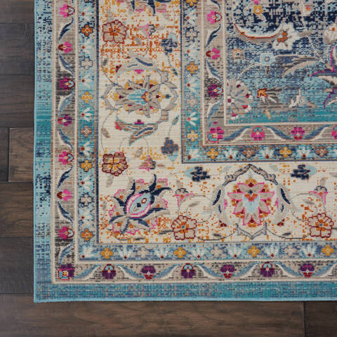 Nourison Vintage Kashan Blue 710 X 910 Area Rug 805-115487 Image 1