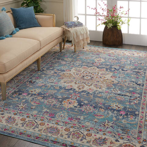Nourison Vintage Kashan Blue 710 X 910 Area Rug 805-115487 Image 5