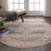 Nourison Vintage Kashan Grey Round 40 X 40 Area Rug  805-115490 Thumb 4