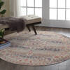 Nourison Vintage Kashan Grey Round 40 X 40 Area Rug  805-115490 Thumb 5