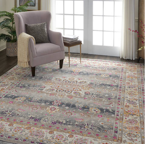 Nourison Vintage Kashan Grey 710 X 910 Area Rug 805-115493 Image 5