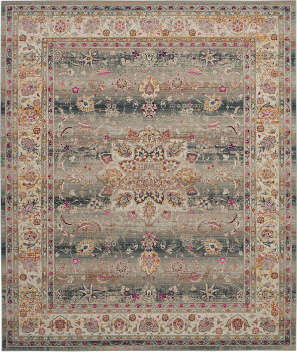 Nourison Vintage Kashan Grey 710 X 910 Area Rug 805-115493 Image 0