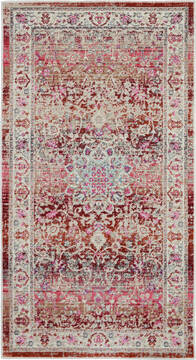 Nourison Vintage Kashan Red 2'0" X 4'0" Area Rug  805-115495