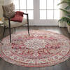 Nourison Vintage Kashan Red Round 40 X 40 Area Rug  805-115496 Thumb 4