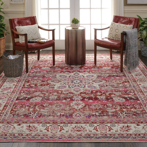 Nourison Vintage Kashan Red 710 X 910 Area Rug 805-115499 Image 4