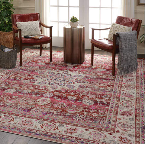 Nourison Vintage Kashan Red 710 X 910 Area Rug 805-115499 Image 5
