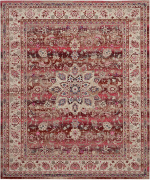 Nourison Vintage Kashan Red Rectangle 8x10 ft Polypropylene Carpet 115499