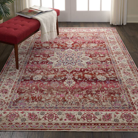 Nourison Vintage Kashan Red 53 X 710 Area Rug 805-115503 Image 3