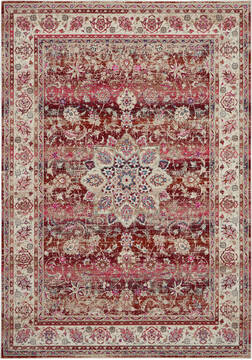 Nourison Vintage Kashan Red 5'3" X 7'10" Area Rug  805-115503