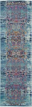 Nourison Vintage Kashan Blue Runner 2'0" X 6'0" Area Rug  805-115504