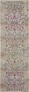 Nourison Vintage Kashan Beige Runner 6 ft and Smaller Polypropylene Carpet 115505