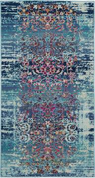 Nourison Vintage Kashan Blue 2'0" X 4'0" Area Rug  805-115508