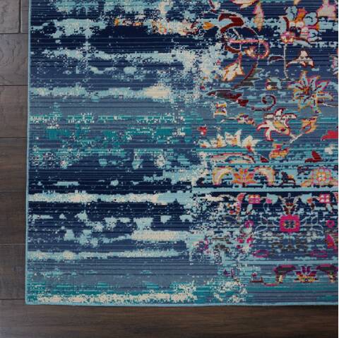 Nourison Vintage Kashan Blue 810 X 1110 Area Rug 805-115513 Image 1