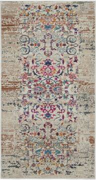 Nourison Vintage Kashan Beige Rectangle 2x4 ft Polypropylene Carpet 115514