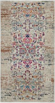 Nourison Vintage Kashan Beige Rectangle 2x4 ft Polypropylene Carpet 115514