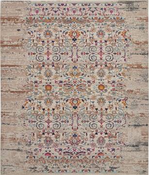 Nourison Vintage Kashan Beige Rectangle 8x10 ft Polypropylene Carpet 115518