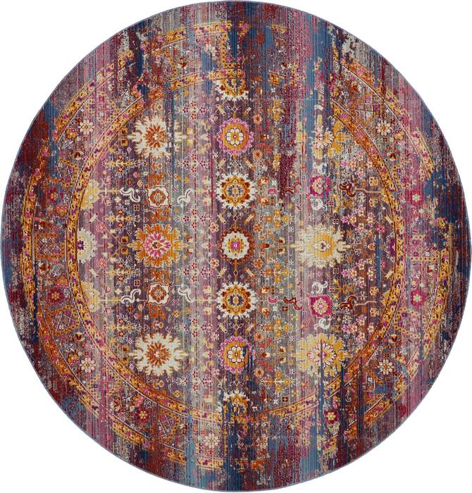 Nourison Vintage Kashan Red Round 40 X 40 Area Rug 805-115525 Image 0