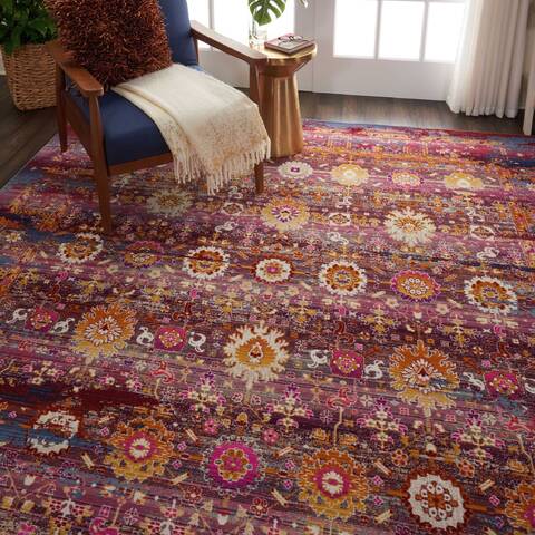 Nourison Vintage Kashan Red 710 X 910 Area Rug 805-115528 Image 3