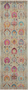 Nourison Vintage Kashan Beige Runner 6 ft and Smaller Polypropylene Carpet 115531
