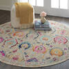 Nourison Vintage Kashan Beige Round 60 X 60 Area Rug 805-115536 Thumb 5