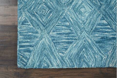 Nourison Linked Blue Runner 23 X 76 Area Rug 805-115605 Image 1
