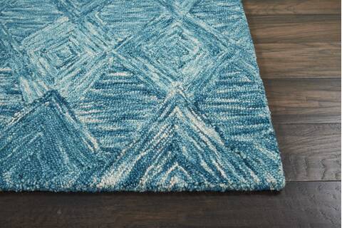 Nourison Linked Blue Runner 23 X 76 Area Rug 805-115605 Image 4