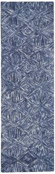 Nourison Linked Blue Runner 6 to 9 ft Wool Carpet 115606