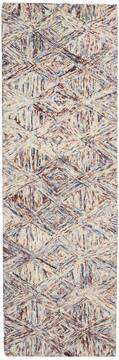 Nourison Linked Multicolor Runner 6 to 9 ft Wool Carpet 115608