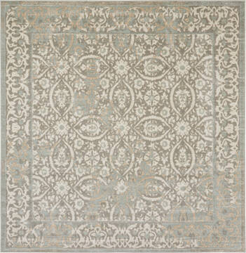 Nourison Euphoria Grey Square 5 to 6 ft Polypropylene Carpet 115645