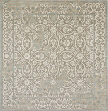 Nourison Euphoria Grey Square 5'0" X 5'0" Area Rug  805-115645