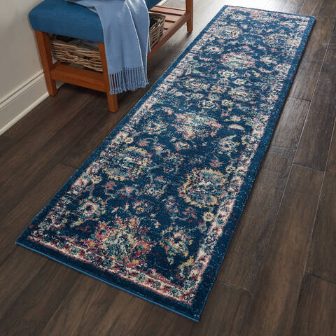 Nourison Fusion Blue Runner 22 X 76 Area Rug 805-115646 Image 3