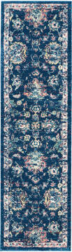 Nourison Fusion Blue Runner 2'2" X 7'6" Area Rug  805-115646