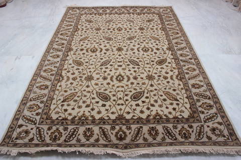 Jaipur Beige Hand Knotted 60 X 91 Area Rug 905-115662 Image 3